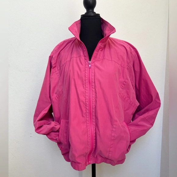 Norm Thompson Vintage Barbicore  Windbreaker Jacket Pink Size XL - Picture 1 of 5